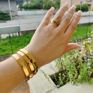 3Braccialetti Con Anello Acciaio
