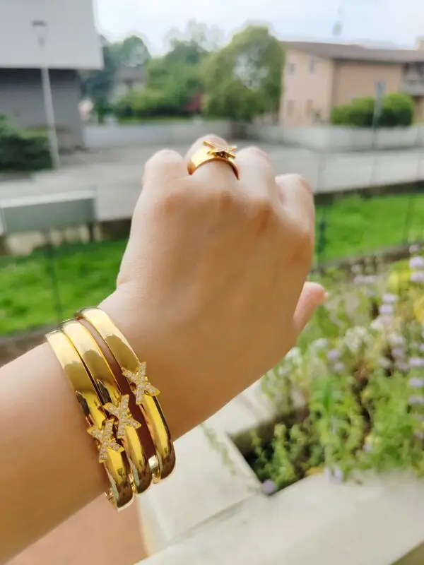 3 Braccialetti con anello oro - Image 3