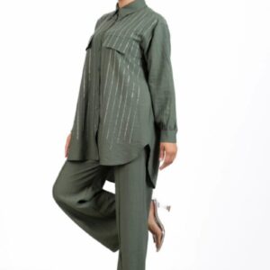 Ensemble Brillantini Colore Verde Militare Taglia numero 4 /XL