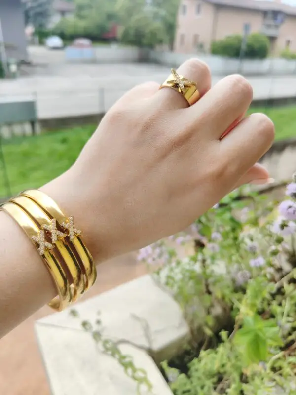 3 Braccialetti con anello oro - Image 2