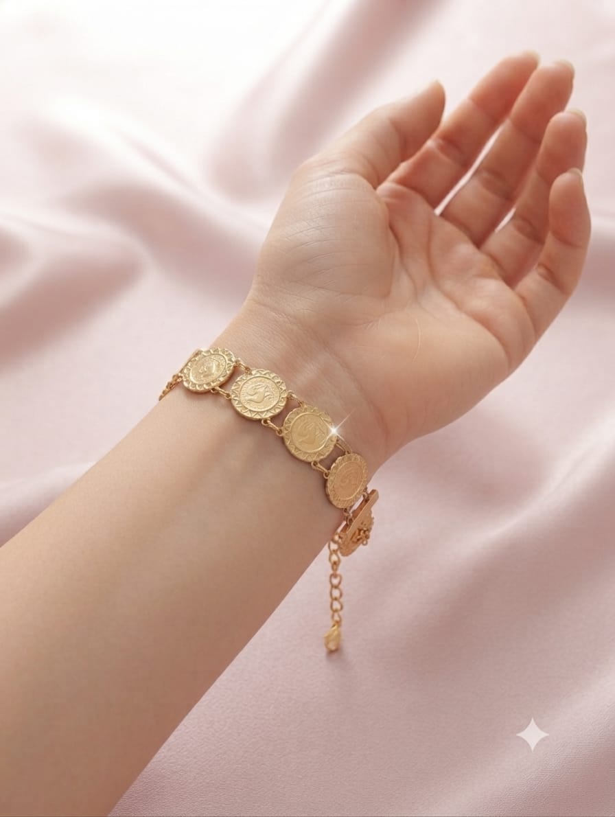 Bracciale farroj Dorato in acciaio inossidabile per donne - immagine 2